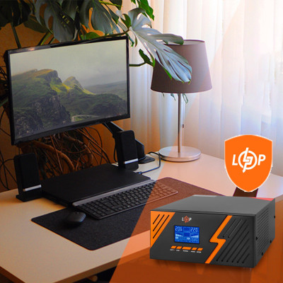 Інвертор LogicPower 12В, 1050 Вт LPM-PSW-1500VA Black ДБЖ з правильною синусоїдою