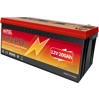 Акумулятор MOSEWORTH LiFePO4 12V/200AH (2400W*h) (літій-залізо-фосфатний акумулятор для ДБЖ (UPS)) Акумулятор MOSEWORTH LiFePO4 12V/200AH (2400W*h) (літій-залізо-фосфатний акумулятор для ДБЖ (UPS))