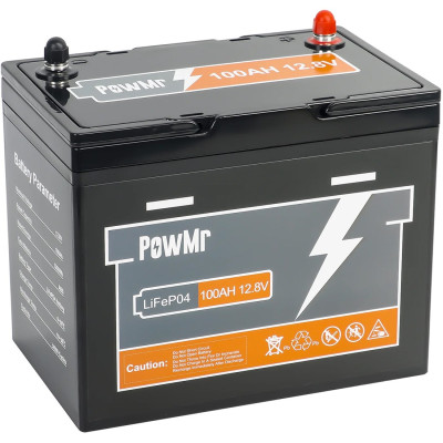 Акумулятор PowMr POW-100AH-12.8V-MINI, 12,8V/100Ah, 1280W*h, 100A (26x17x21 см, LiFePO4, для будинку, котла, сонячних батарей) Акумулятор PowMr POW-100AH-12.8V-MINI, 12,8V/100Ah, 1280W*h, 100A (26x17x21 см, LiFePO4, для будинку, котла, сонячних батарей)