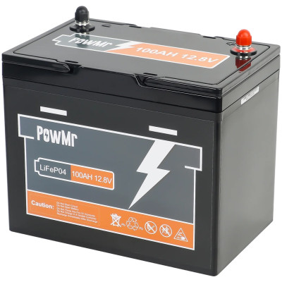 Акумулятор PowMr POW-100AH-12.8V-MINI, 12,8V/100Ah, 1280W*h, 100A (26x17x21 см, LiFePO4, для будинку, котла, сонячних батарей) Акумулятор PowMr POW-100AH-12.8V-MINI, 12,8V/100Ah, 1280W*h, 100A (26x17x21 см, LiFePO4, для будинку, котла, сонячних батарей)