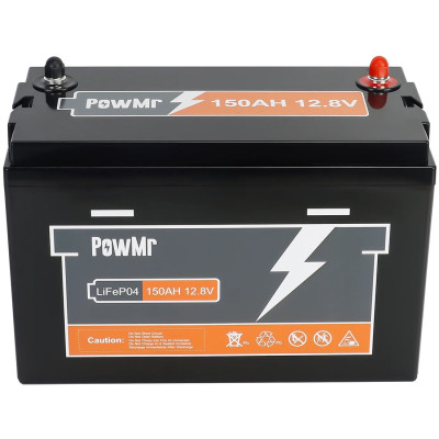 Акумулятор PowMr 12,8V/150Ah, 1920W*h, 100A (LiFePO4, для будинку, котла, сонячних батарей)