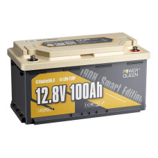 Акумулятор Power Queen LiFePO4 12V/100AH RV190 (1280W*h), (Smart BMS, Bluetooth,  Low Temp)