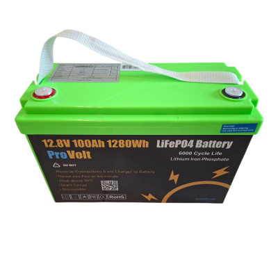 Акумулятор ProVolt LiFePO4 12V/100AH (1280W*h), Smart BMS (літій-залізо-фосфатний акумулятор для навантажувачів та підлогомийних машин) Акумулятор ProVolt LiFePO4 12V/100AH (1280W*h), Smart BMS (літій-залізо-фосфатний акумулятор для навантажувачів та підлогомийних машин)