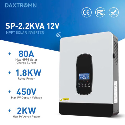 Гібридний інвертор Daxtromn SP-2.2KWA, 12 В, 60 А, 1800 Вт (безперебійник, UPS, ДБЖ)