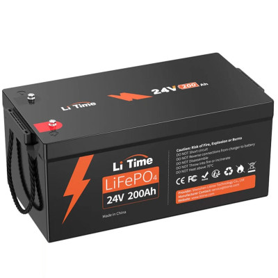 Акумулятор LiTime LiFePO4 24V/200AH (5120W*h) (літій-залізо-фосфатний акумулятор для ДБЖ (UPS))