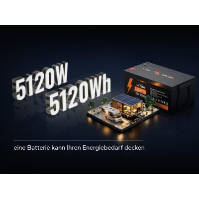 Акумулятор LiTime LiFePO4 24V/200AH (5120W*h) (літій-залізо-фосфатний акумулятор для ДБЖ (UPS))