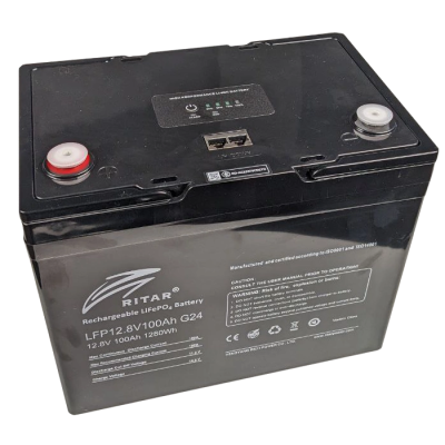 Ritar LFP12.8V100AHG24 Акумуляторна батарея з bluetooth Ritar LFP12.8V100AHG24 Акумуляторна батарея з bluetooth