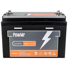 Акумулятор PowMr 100AH 12.8V (1280W*h) LiFePO4 (для будинку, котла, сонячних батарей)