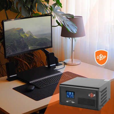 Інвертор LogicPower 12В 1000 Вт, LPE-B-PSW-1500VA+, струм заряду 1-35A, ДБЖ з правильною синусоїдою