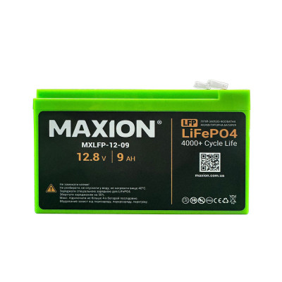 Літієві акумулятори MAXION LiFePO4 MXLFP-12-09 (12V; 9Ah)