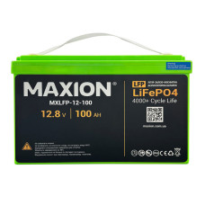 Акумулятор MAXION LiFePO4 12V/100AH (1280W*h) (літій-залізо-фосфатний акумулятор для ДБЖ (UPS))