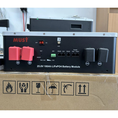 Акумулятор MUST LiFePO4 25,6V/100AH (2560W*h), LP16-24100, (літій-залізо-фосфатний акумулятор для ДБЖ (UPS))