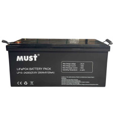 Акумулятор Must LP15-24200, LiFePO4, 25.6V 200AH, (5120 W*h) (літій-залізо-фосфатний акумулятор)
