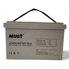 Акумулятор MUST LiFePO4 12V/100AH (1280W*h) Smart BMS, Bluetooth, (LP15-12100)