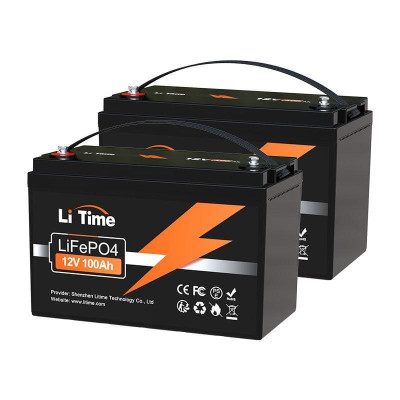 Акумулятор LiTime LiFePO4 12V/100AH (1280W*h) (літій-залізо-фосфатний акумулятор для ДБЖ (UPS))