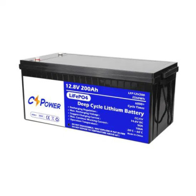 Акумулятор CSPower LiFePO4 12V/200AH (2560W*h) (літій-залізо-фосфатний акумулятор для ДБЖ (UPS))
