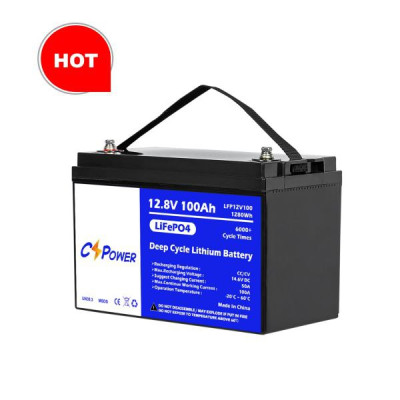 Акумулятор CSPower LiFePO4 12V/100AH (1280W*h), для будинку, котла, сонячних батарей