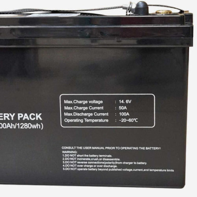 Акумулятор MUST LiFePO4 12V/100AH (1280W*h) Smart BMS, Bluetooth (325х170х215 мм, для будинку, котла, сонячних батарей) Акумулятор MUST LiFePO4 12V/100AH (1280W*h) Smart BMS, Bluetooth (325х170х215 мм, для будинку, котла, сонячних батарей)